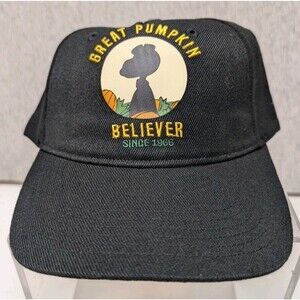 Peanuts Snoopy GREAT PUMPKIN BELIEVER Baseball Cap Snapback Hat
